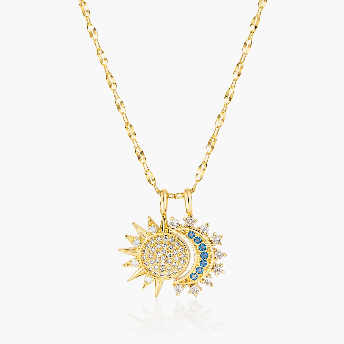 Sun And Moon Pendant Necklace