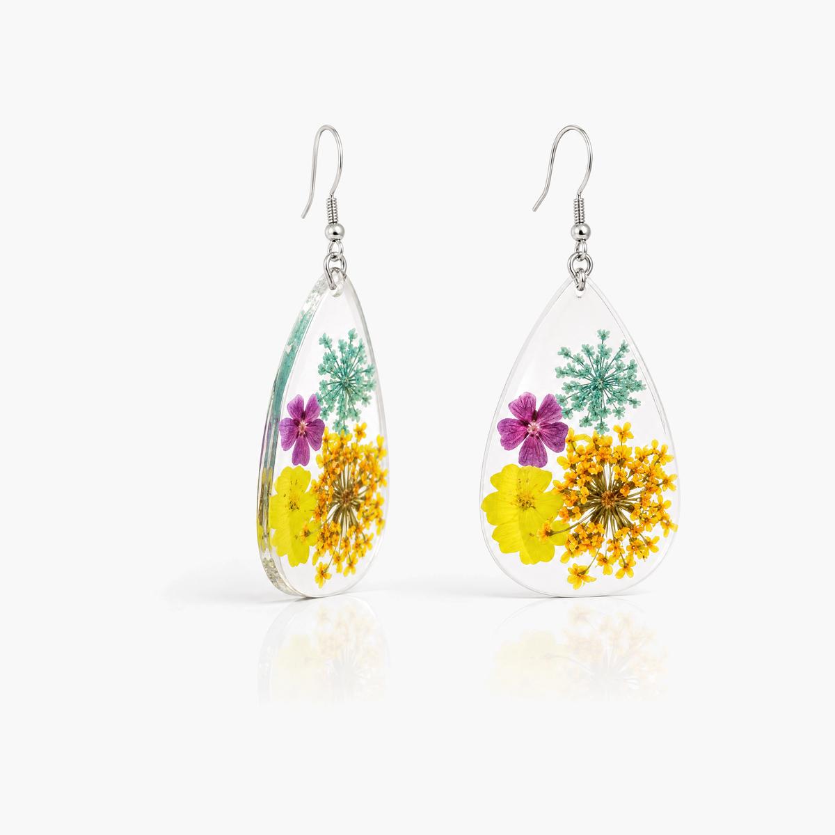 Boho Flower Drop Earrings