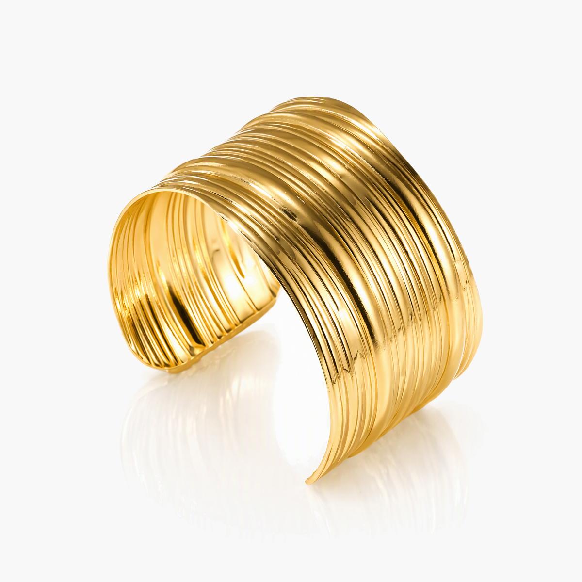 Chunky Ribbed Cuff Bracelet