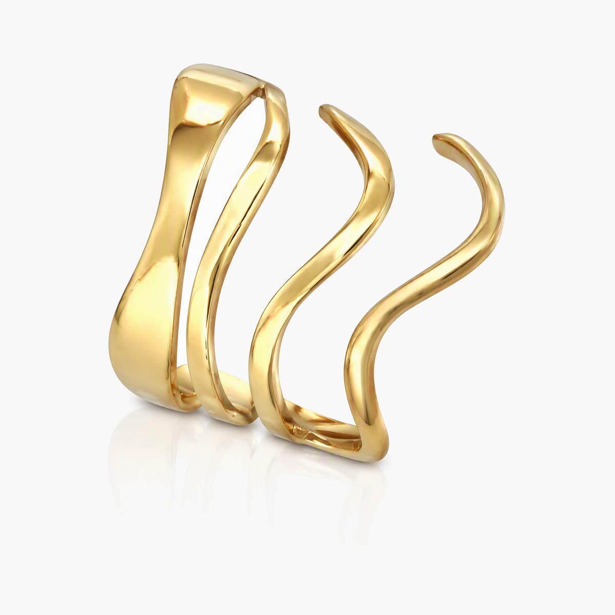 Flower Starfish Wavy Cuff Bracelet