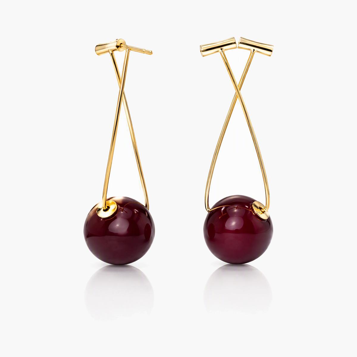 Cute Cherry Drop Earrings