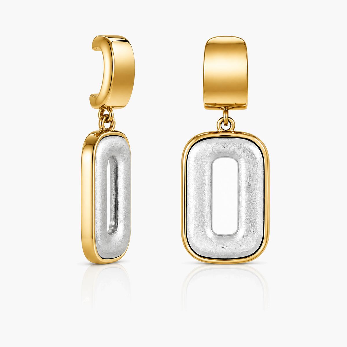 Geometric Link Drop Earrings