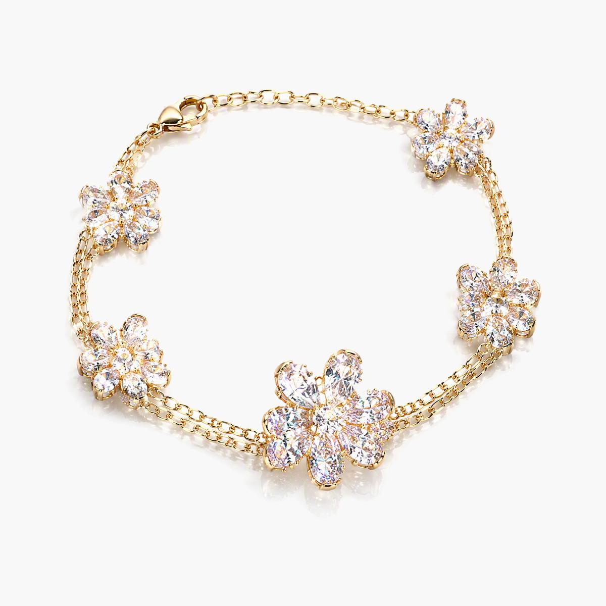 Dainty Flower Chain Bracelet