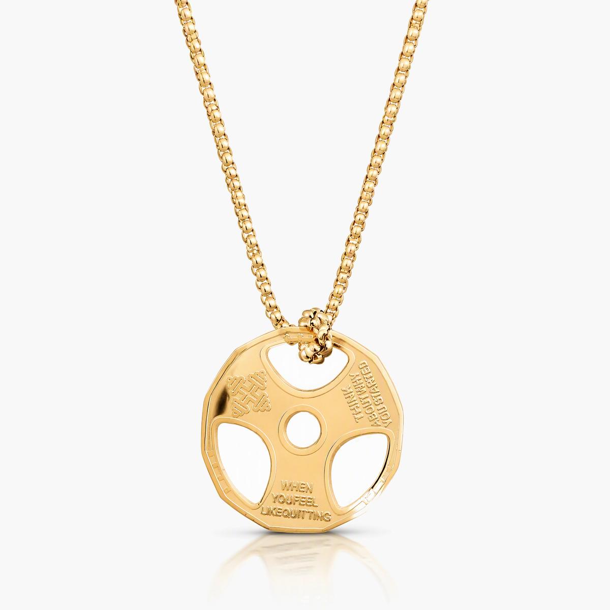 Trendy Weight Plate Pendant Necklace