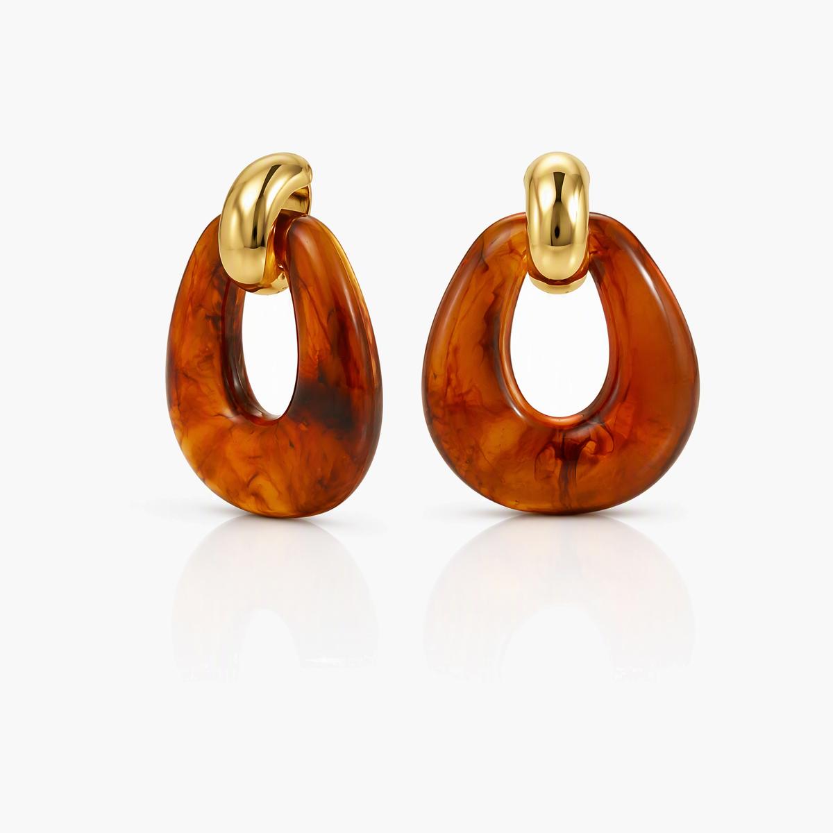 Trendy Open Hoop Drop Earrings