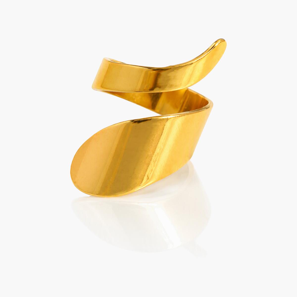 Minimalist Twist Cuff Ring