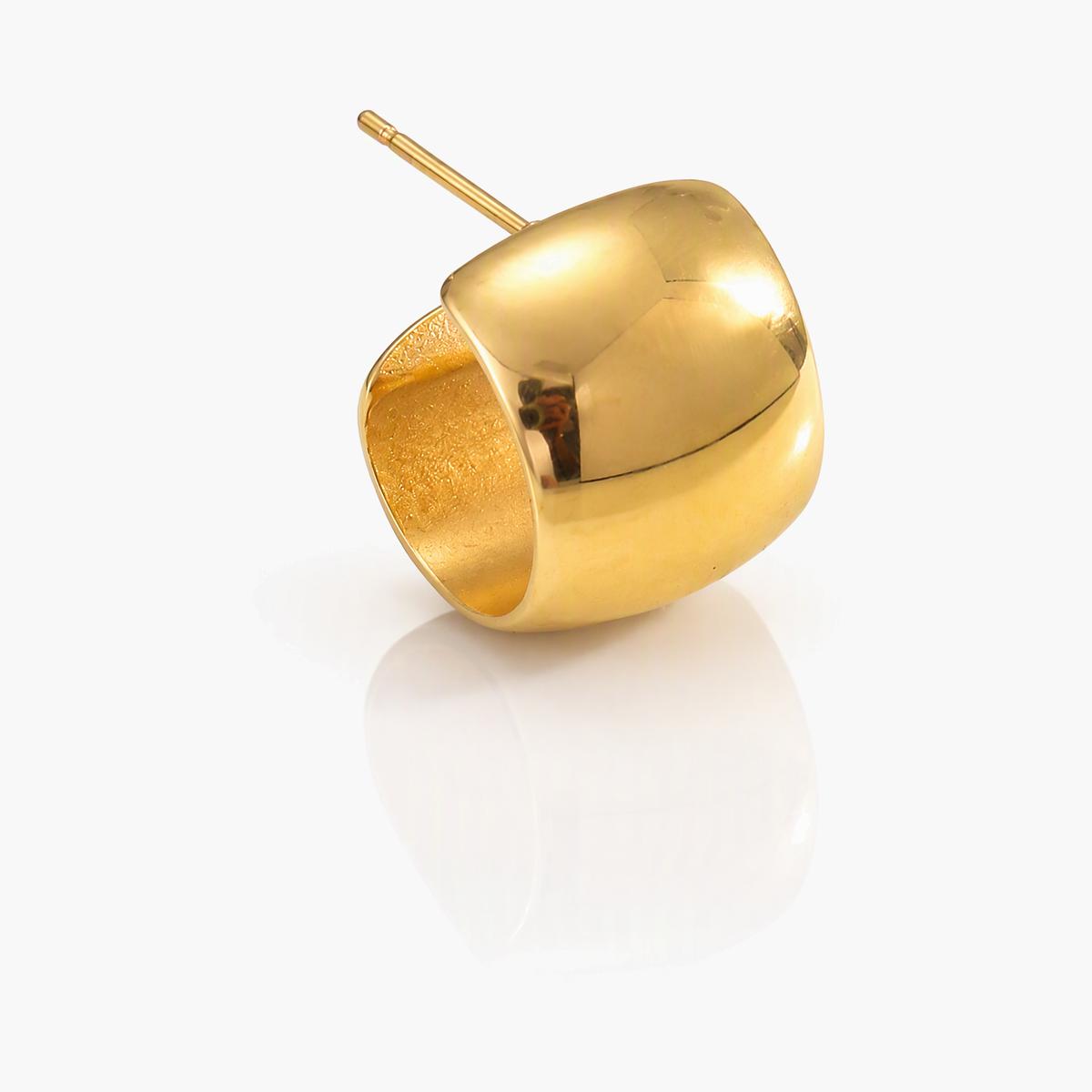 Minimalist Curved Square Stud Earrings