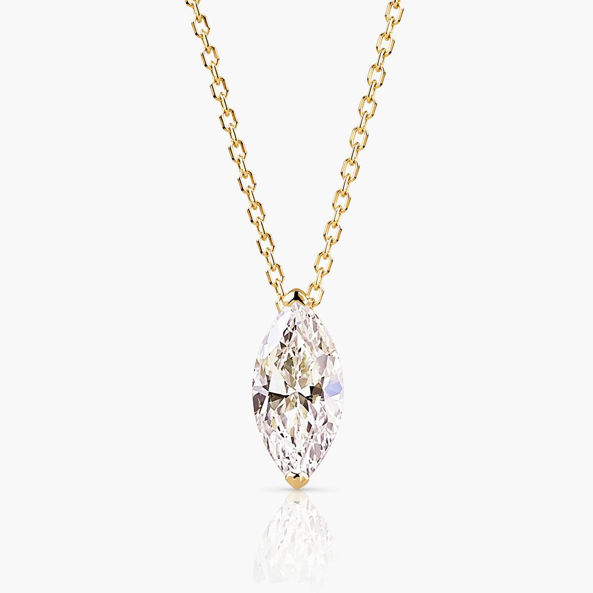 Dainty Marquise Pendant Necklace