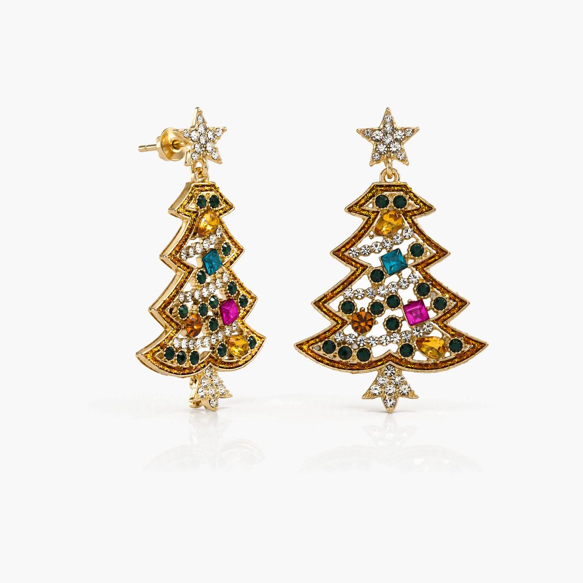 Cute Christmas Tree Drop Earrings