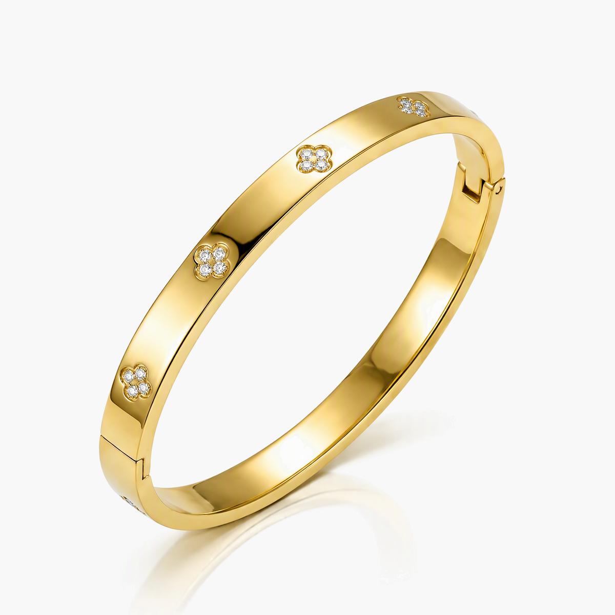 Four-Leaf Clover Bangle