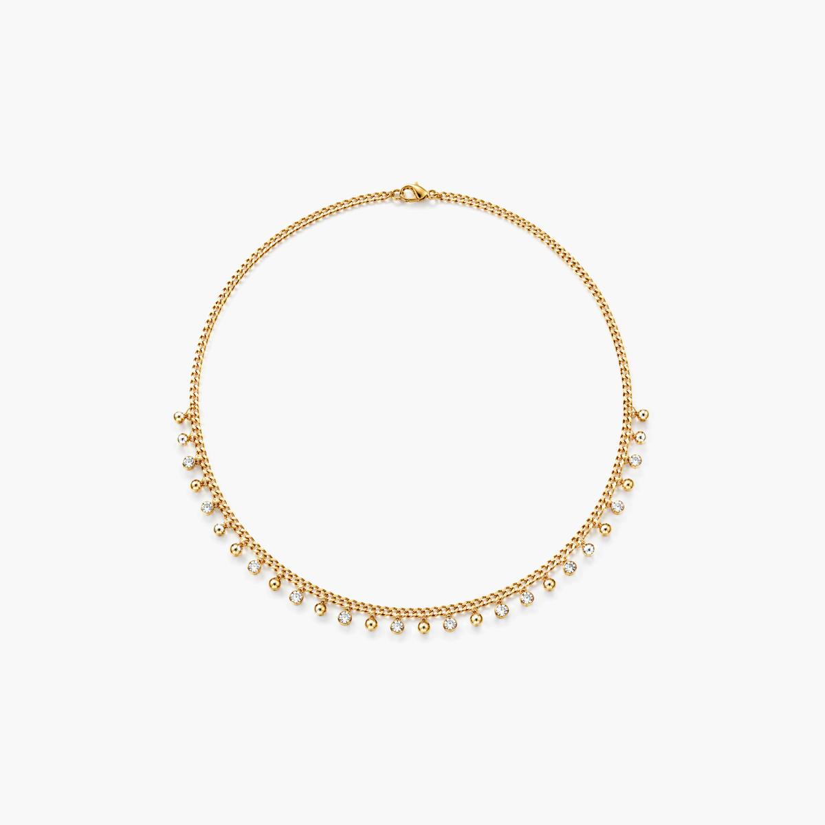 Dainty Crystal Drop Chain Necklace