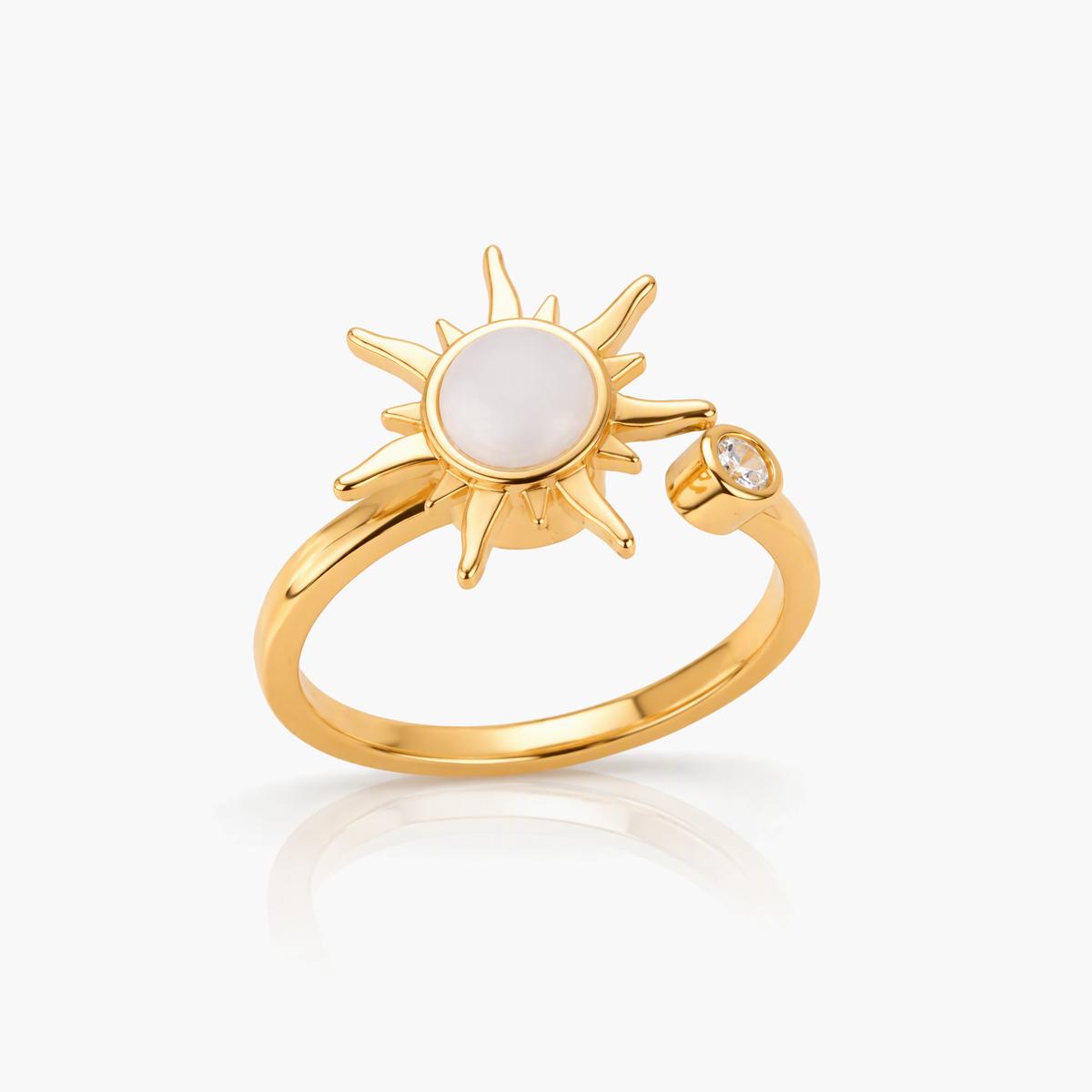 Cute Sun And Flower Ring