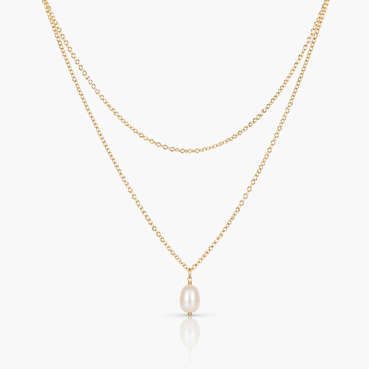 Dainty Double Layer Pearl Necklace