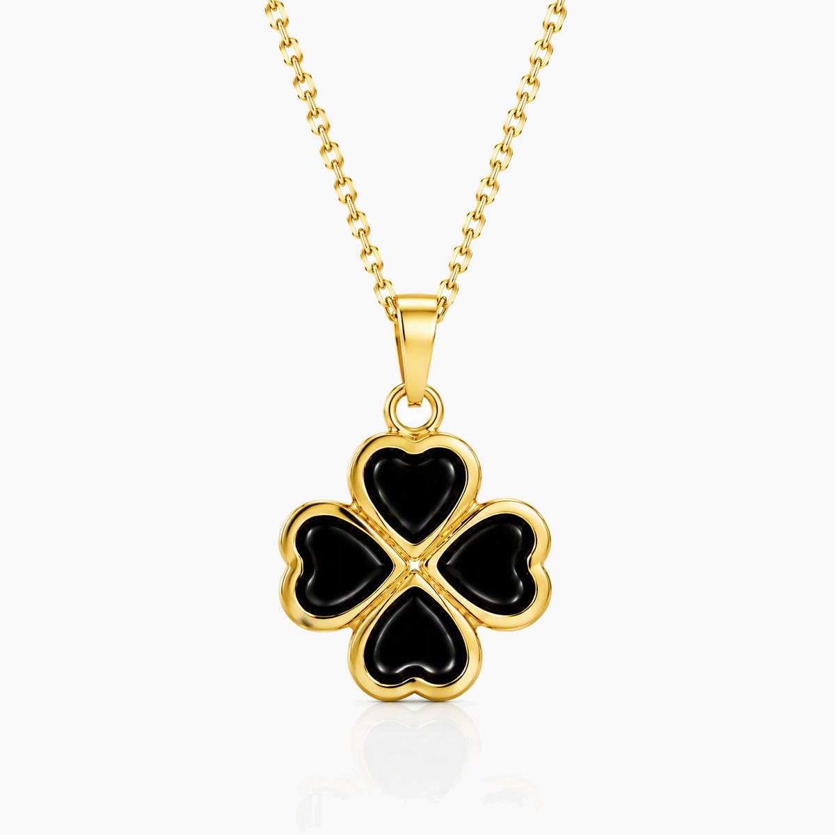 Cute Four-Leaf Clover Pendant Necklace