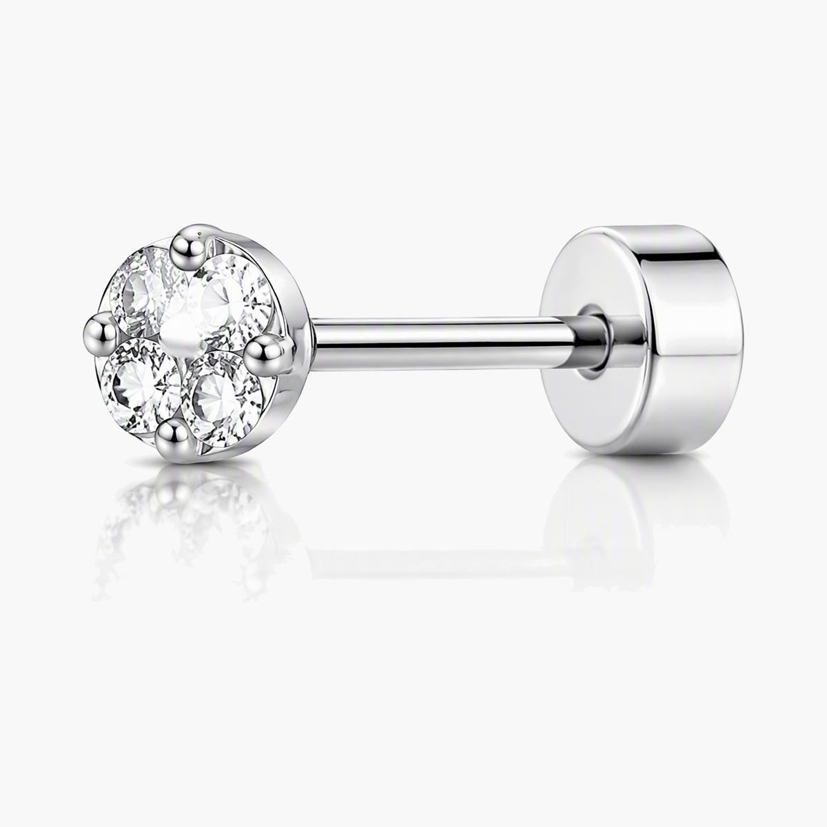 Dainty Paved Ball Earrings