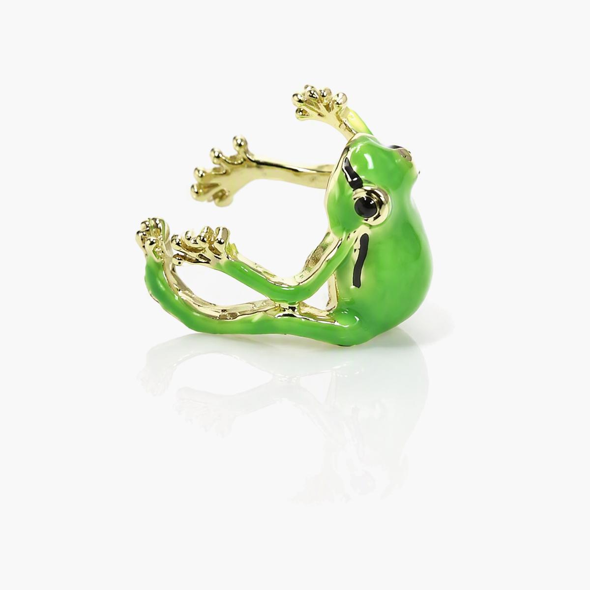 Cute Frog Open Ring