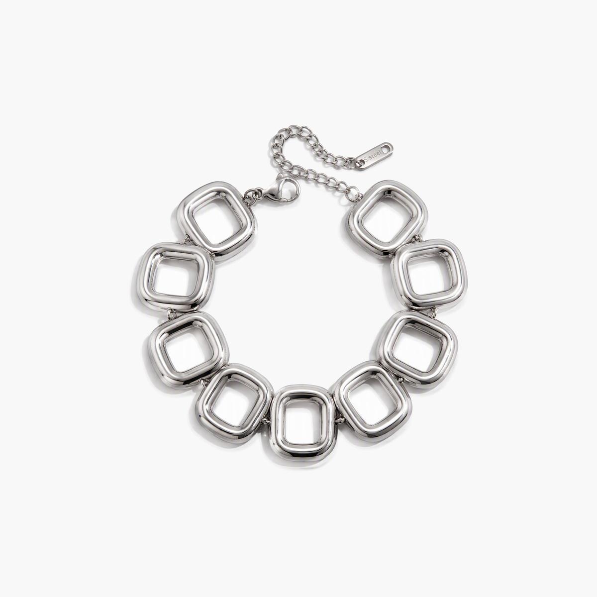 Trendy Square Link Necklace