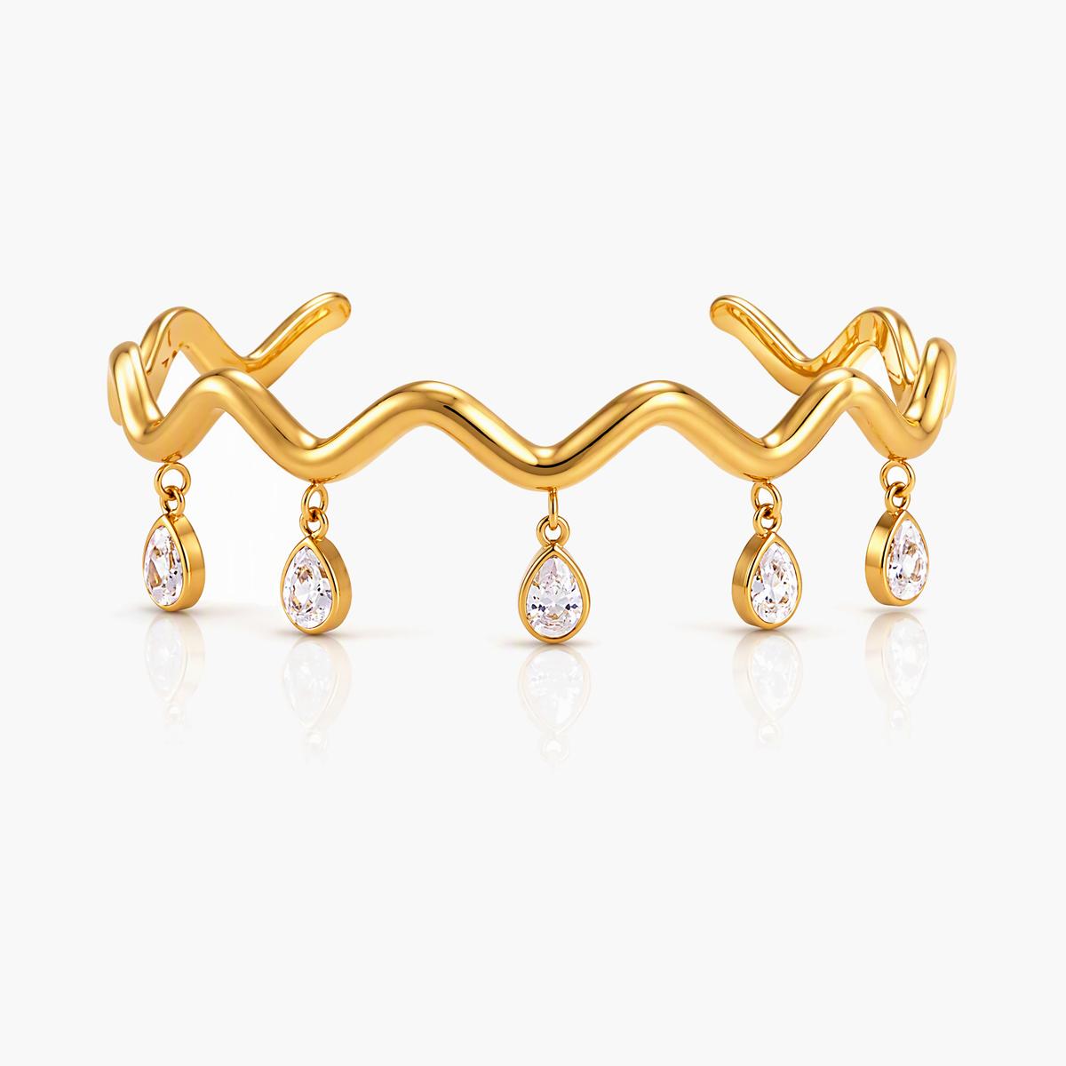 Trendy Wavy Teardrop Bracelet