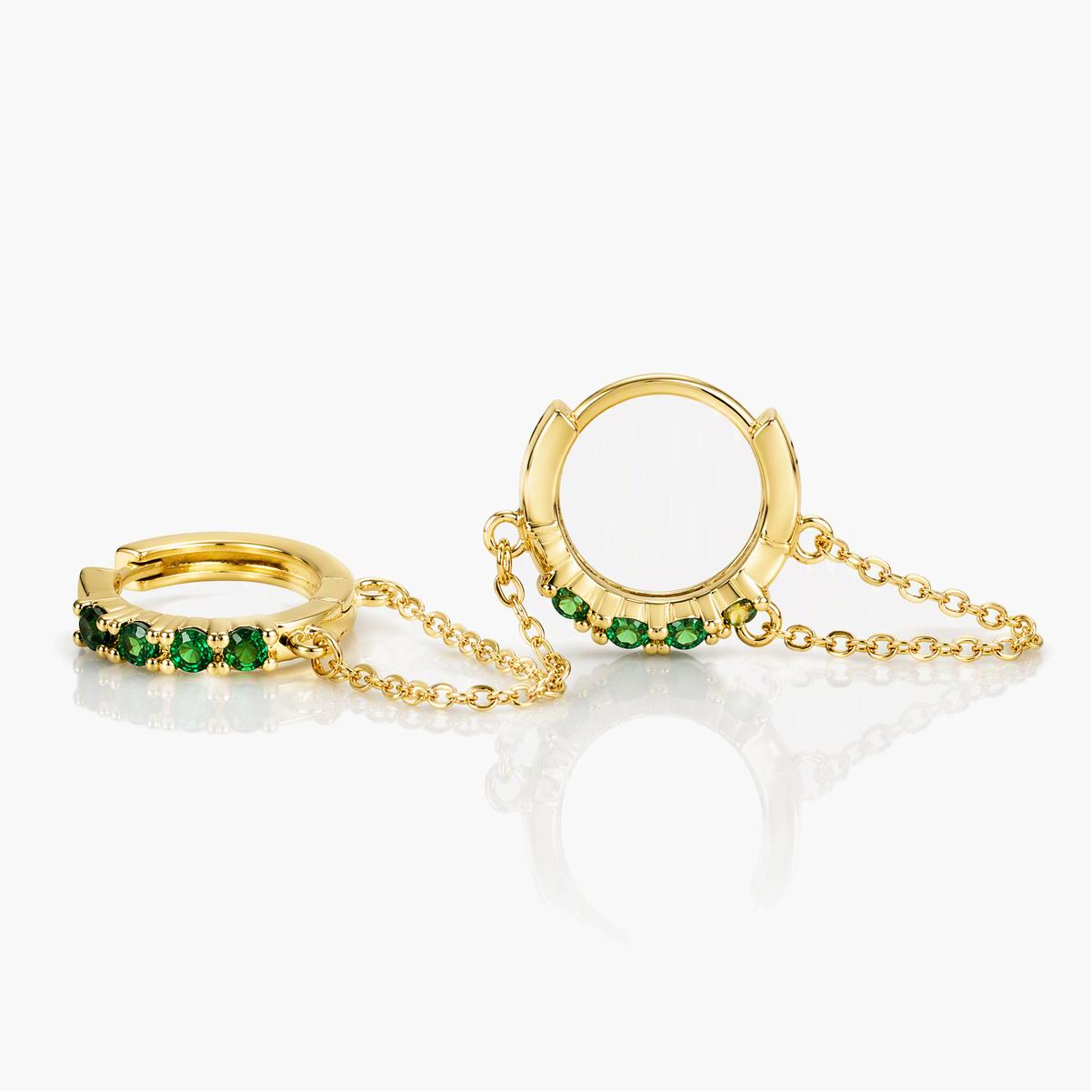 Dainty Chain Hoop Earrings