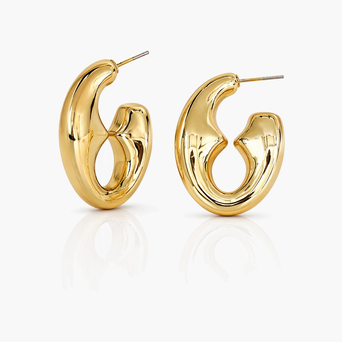 Trendy Abstract Open Cuff Earrings