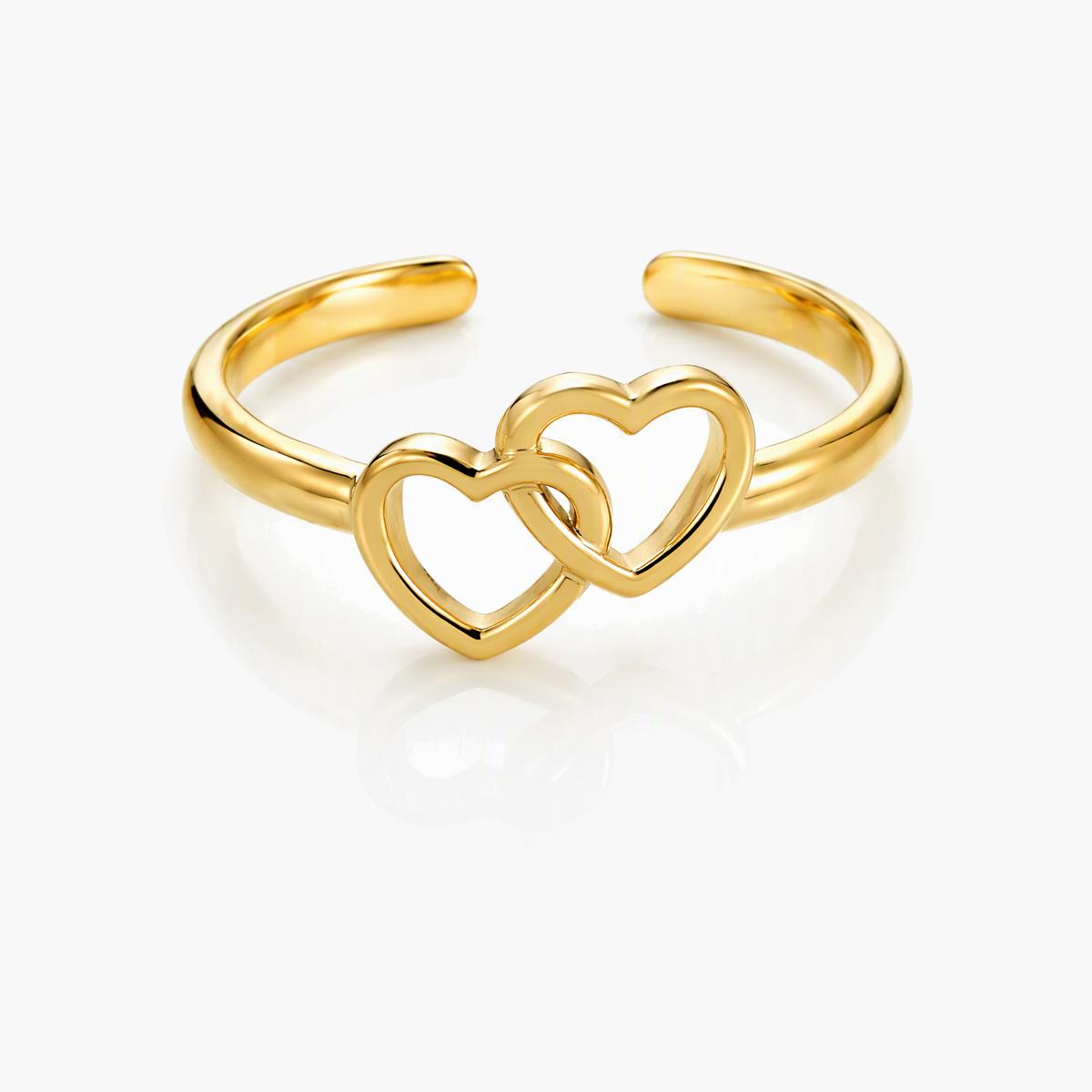 Interlocking Hearts Ring