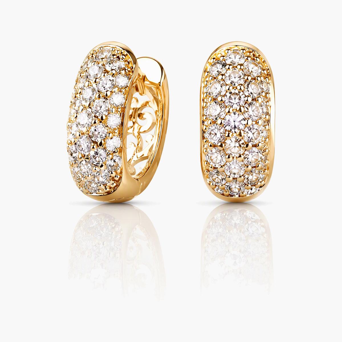 Luxury Paved Hoop Earrings
