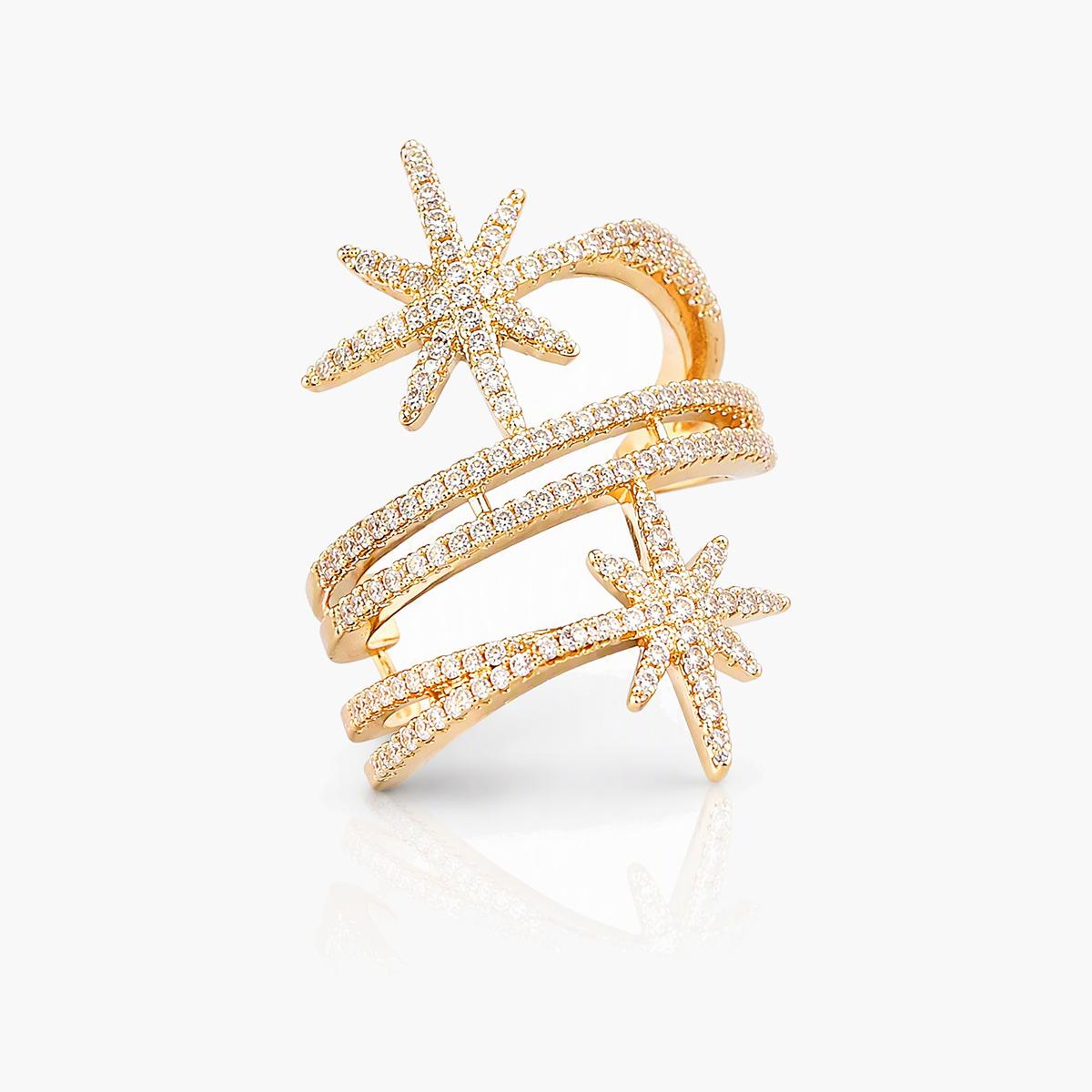 Trendy Star Wrap Ring