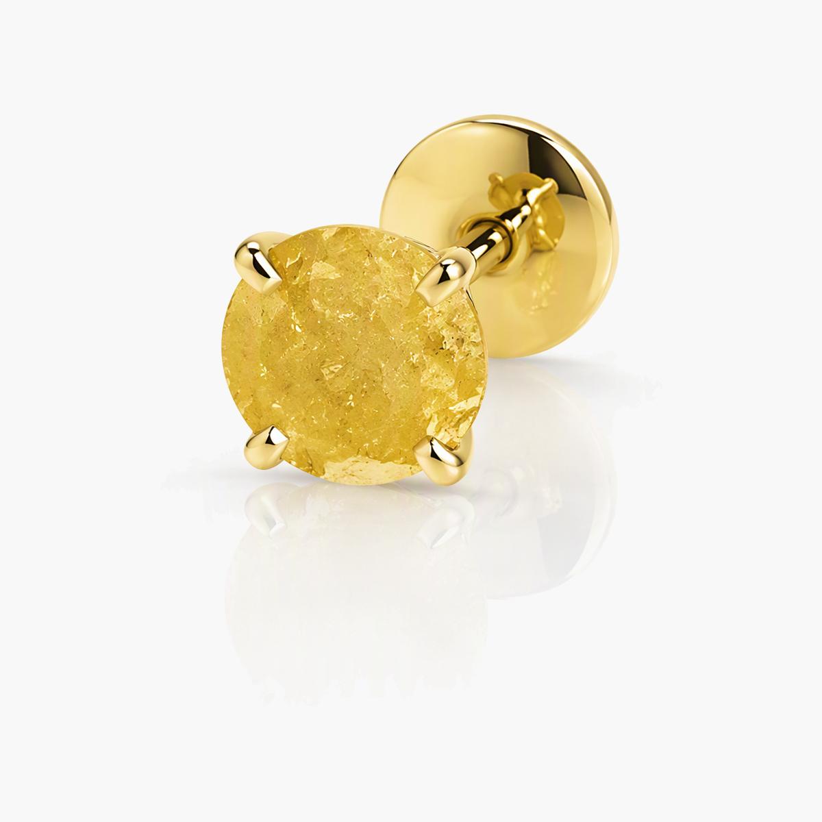Dainty Round Stone Stud Earrings