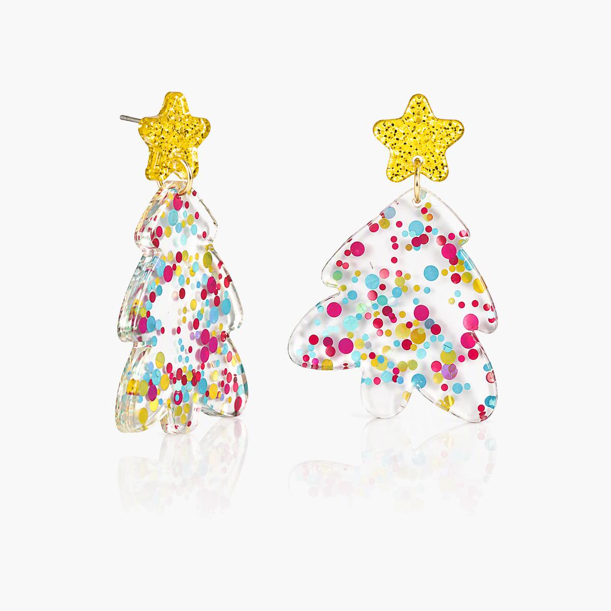 Cute Christmas Tree Drop Earrings