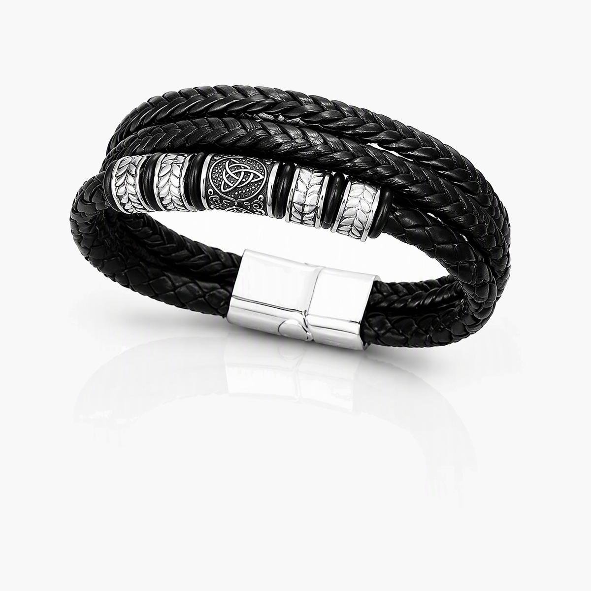 Vintage Braided Leather Bracelet