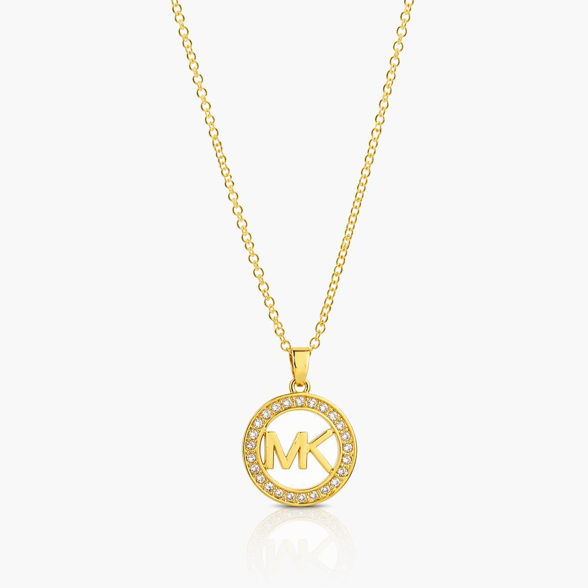 Dainty Initial Circle Pendant Necklace
