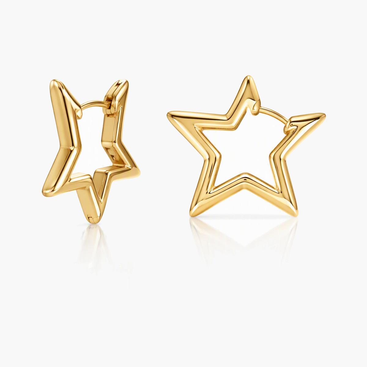 Star Hoop Earrings
