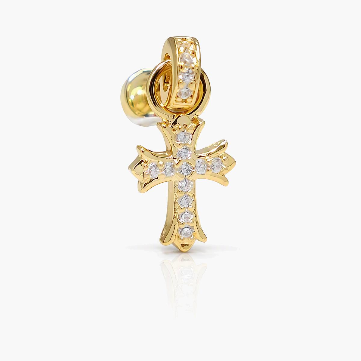 Cross Charm Earring