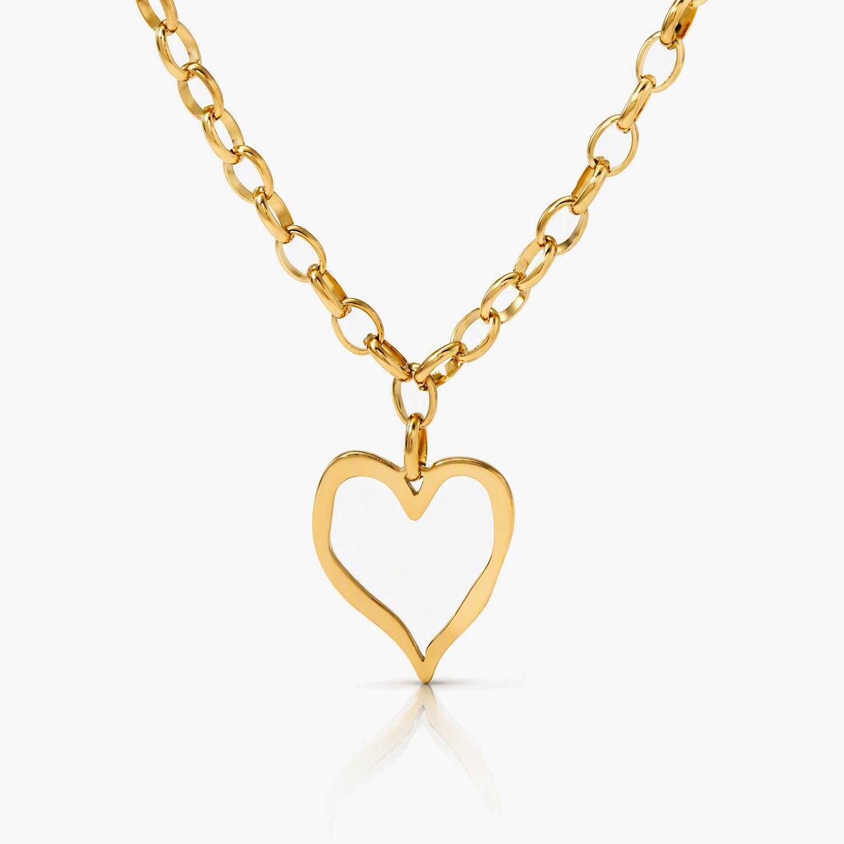 Dainty Open Heart Necklace