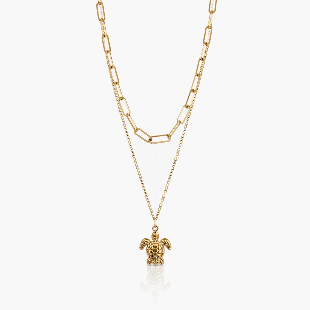 Turtle Charm Pendant Necklace