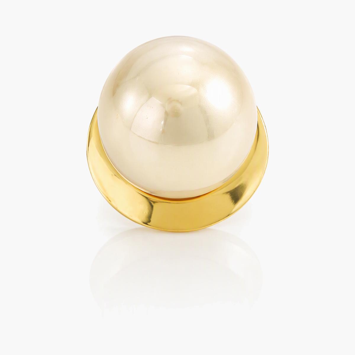 Round Pearl Stud Earrings