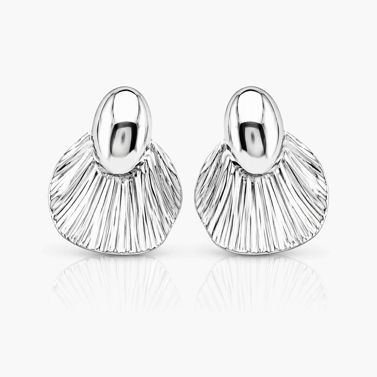 Floral & Shell Stud Earrings
