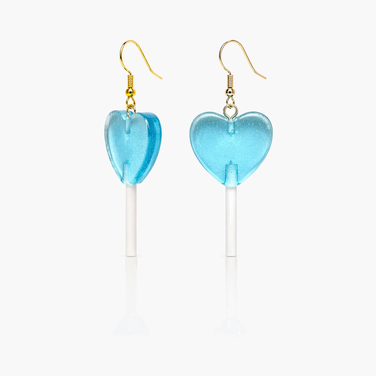 Cute Heart Lollipop Drop Earrings