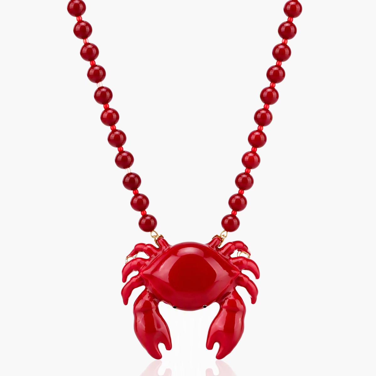 Cute Crab & Fish Charm Necklace