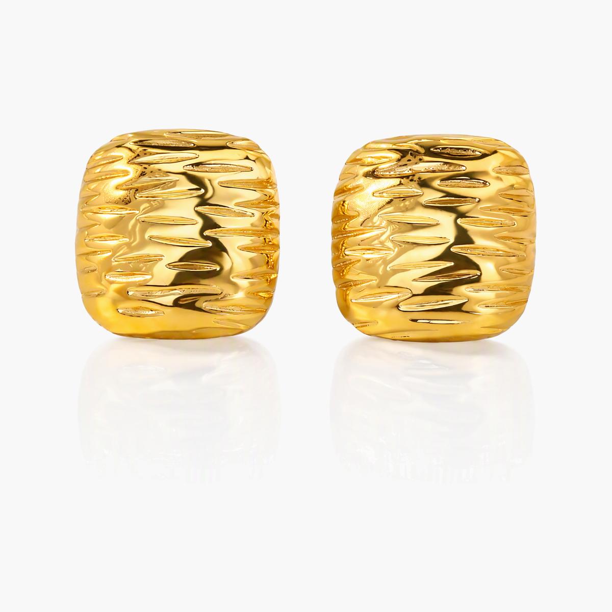 Textured Square Stud Earrings
