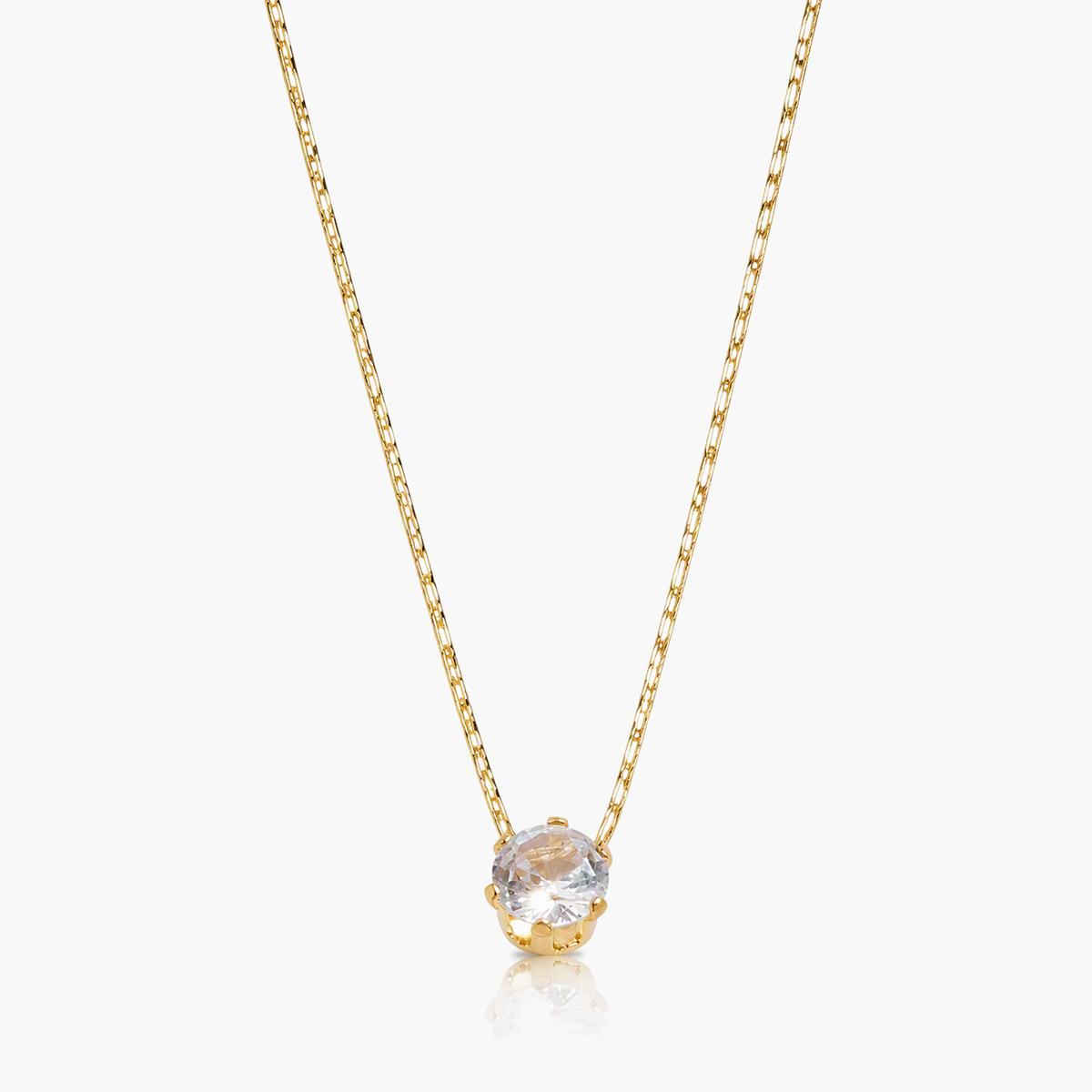 Dainty Single Stone Necklace