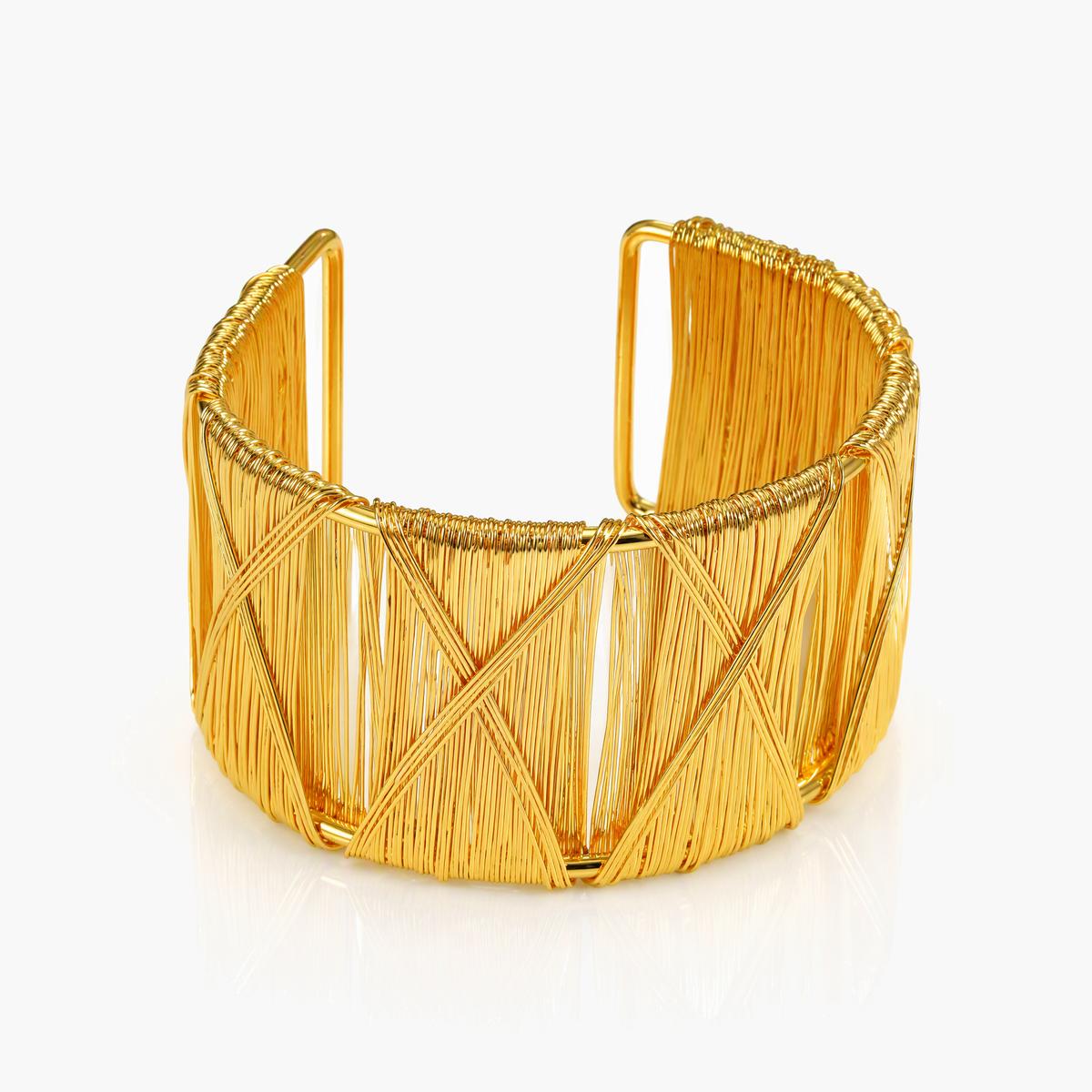 Trendy Wire Wrap Open Cuff Bracelet