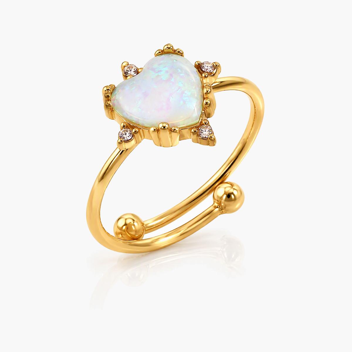 Vintage Opal Open Cuff Ring