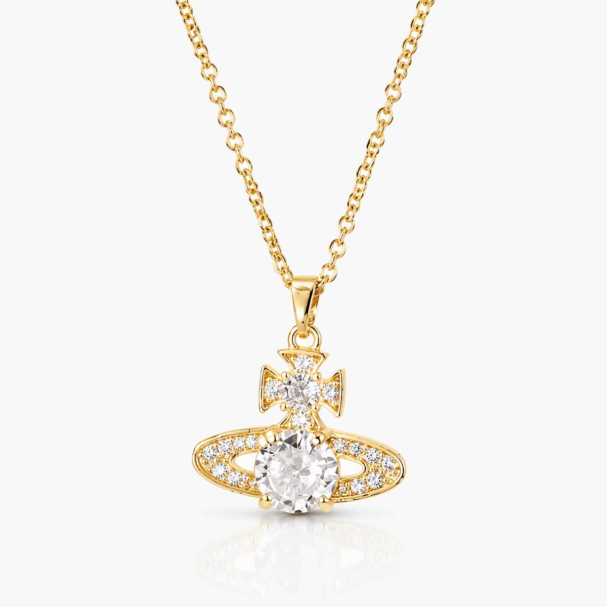 Dainty Planet Pendant Necklace