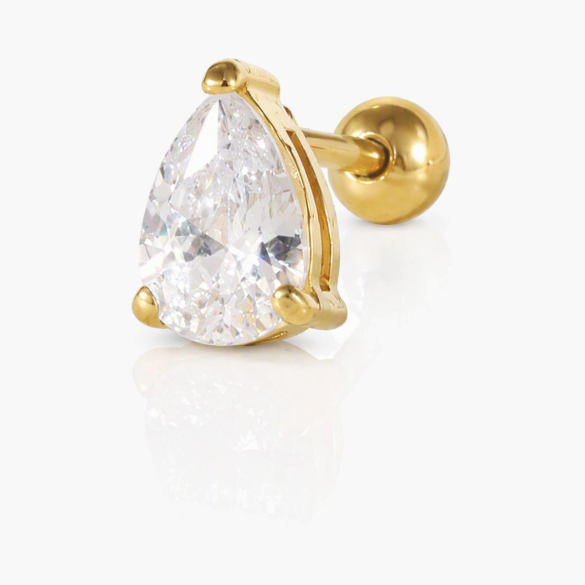 Pear Shape Stud Earrings