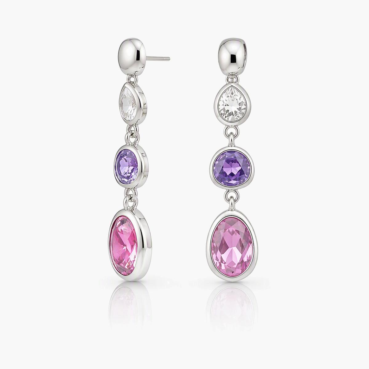 Trendy Multi-Stone Drop Earrings