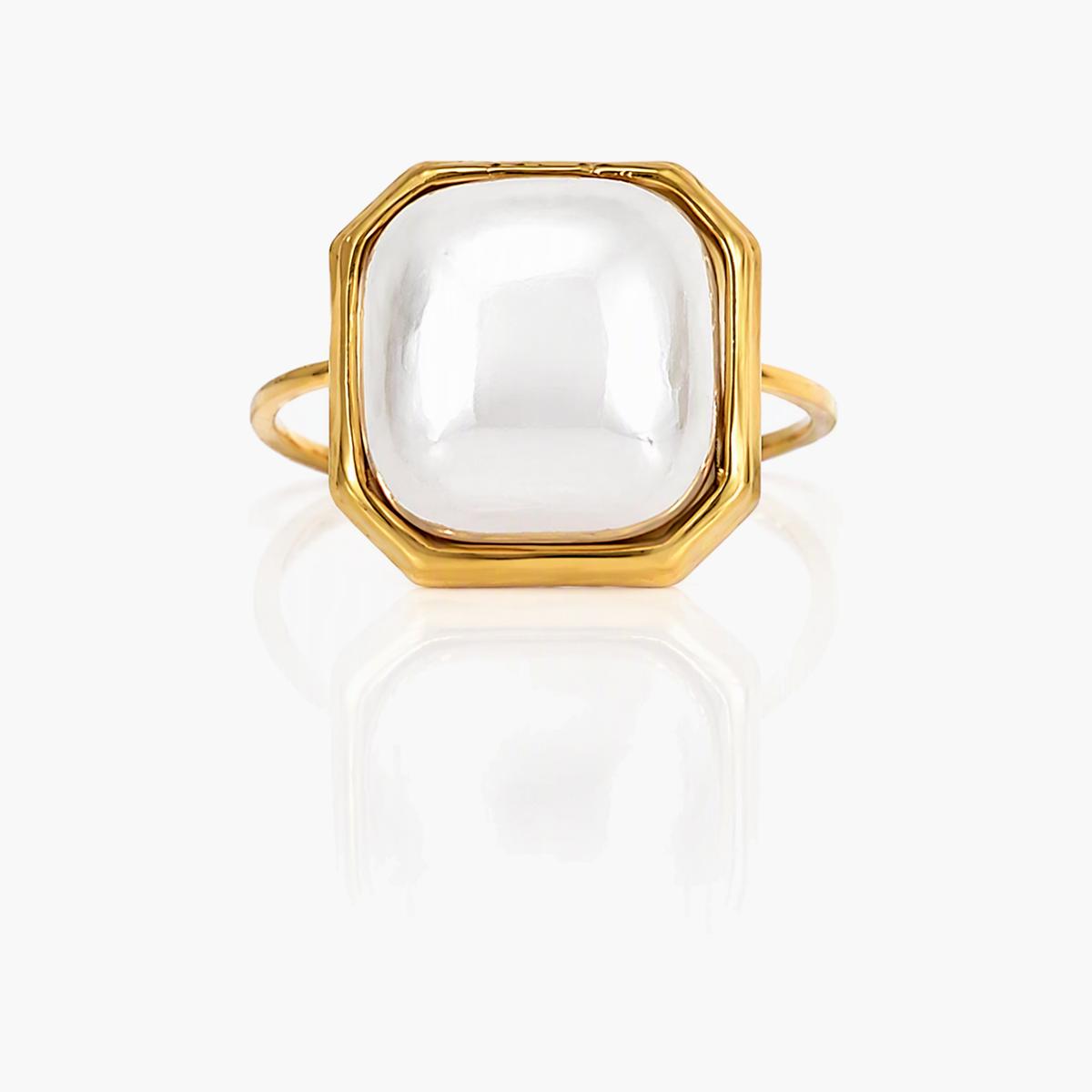 Vintage Geometric Pearl Ring