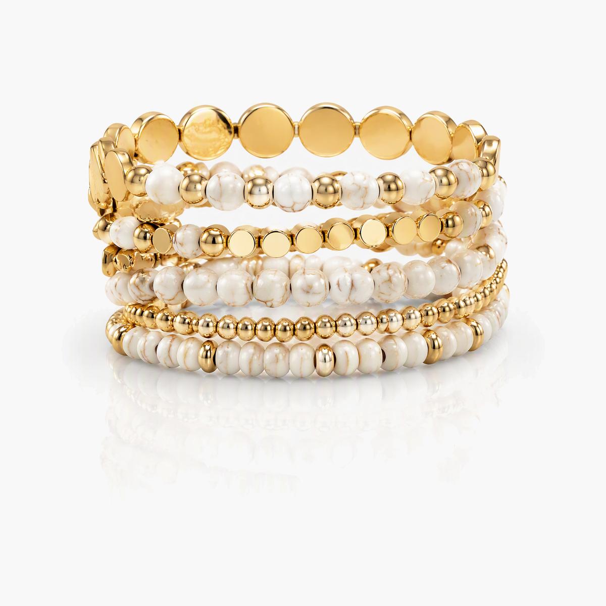 Boho Disc And Sphere Beaded Bracelet