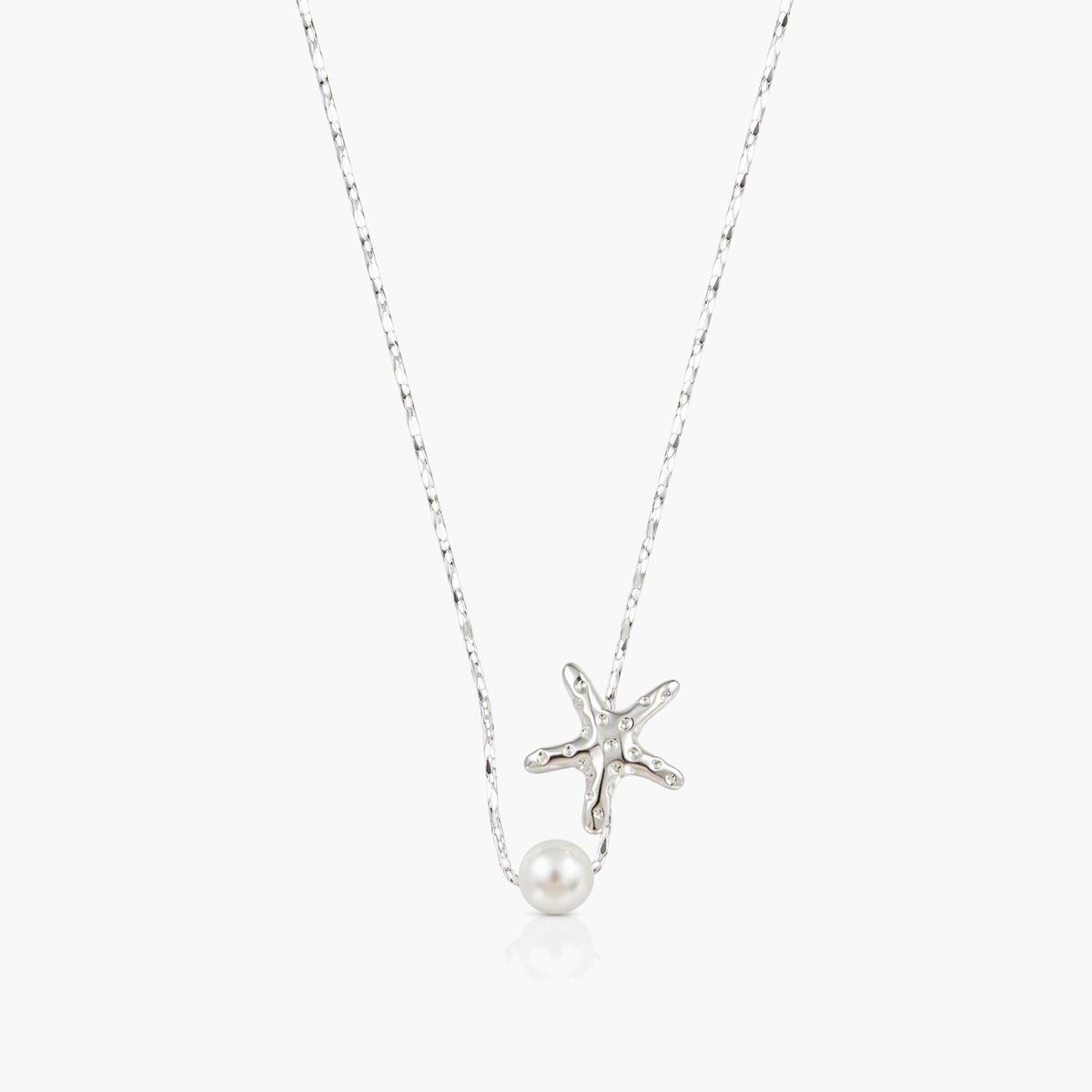 Dainty Starfish Pearl Necklace