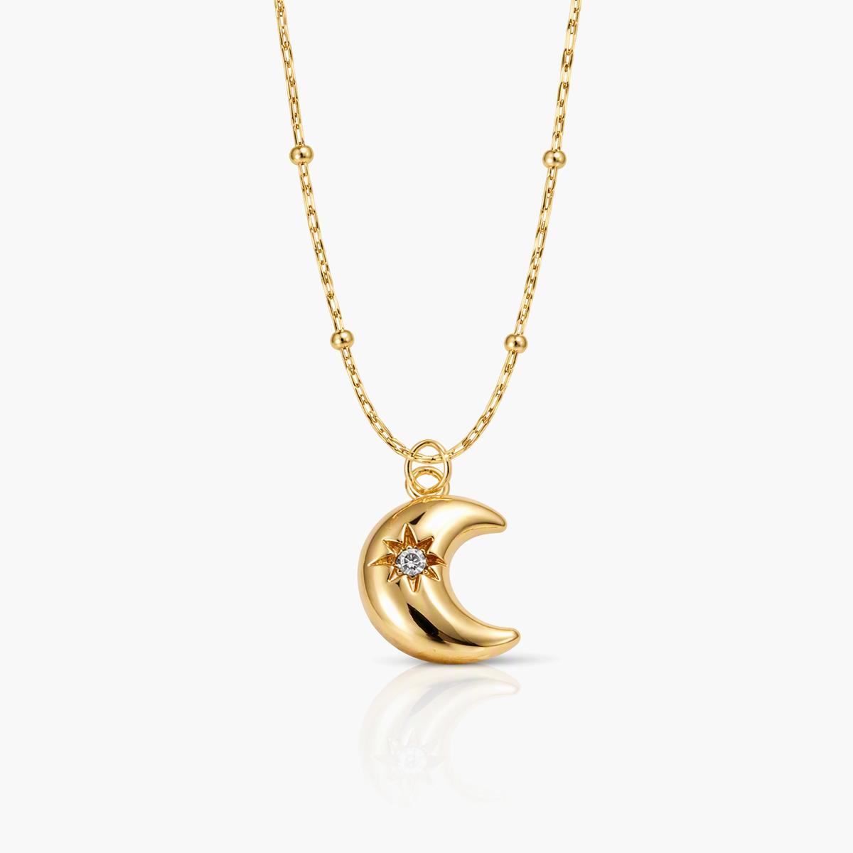 Dainty Crescent Moon Pendant Necklace